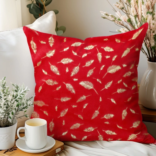 POSZEWKA DEKORACYJNA 40x40cm JASIEK PIÓRKA OZDOBNA WŁOCHACZ