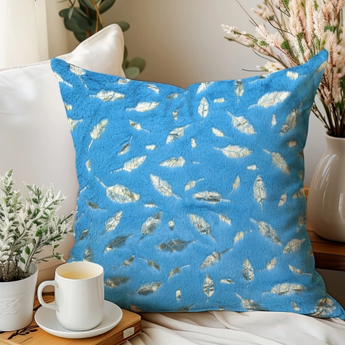 POSZEWKA DEKORACYJNA 40x40cm JASIEK PIÓRKA OZDOBNA WŁOCHACZ