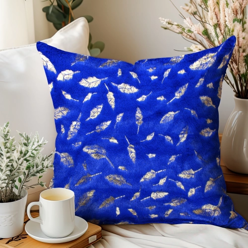 POSZEWKA DEKORACYJNA 40x40cm JASIEK PIÓRKA OZDOBNA WŁOCHACZ