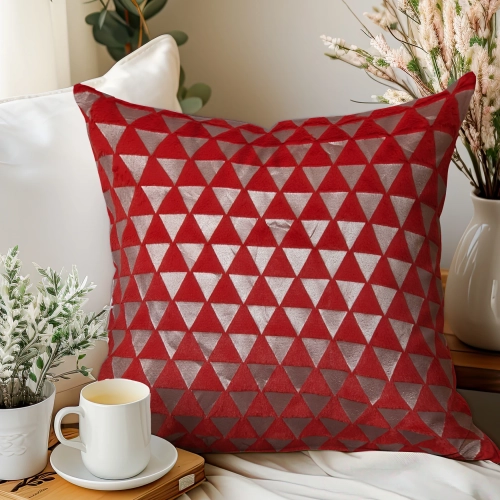 POSZEWKA DEKORACYJNA 40x40cm JASIEK TRÓJKĄTY