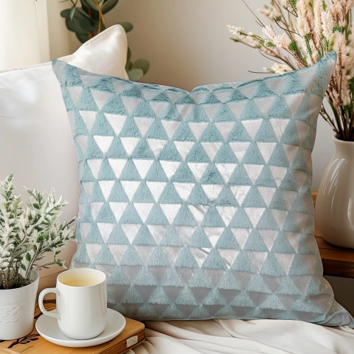 POSZEWKA DEKORACYJNA 40x40cm JASIEK TRÓJKĄTY