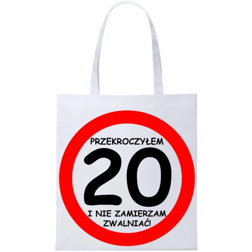 EKO TORBA ZAKUPY PREZENT URODZINY 20 DWUDZIESTKĘ