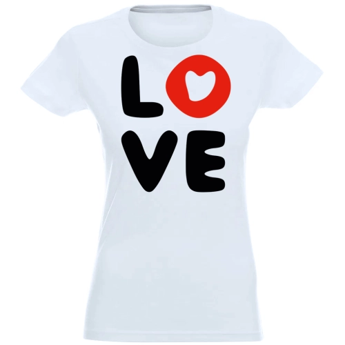 T-SHIRT KOSZULKA DAMSKA Z NADRUKIEM LOVE