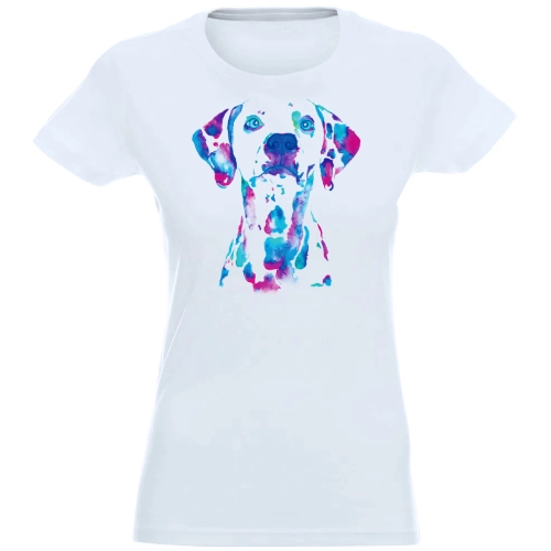 T-SHIRT KOSZULKA DAMSKA NADRUK KOLOR PIES