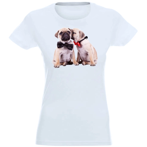T-SHIRT KOSZULKA DAMSKA Z NADRUKIEM BULDOGI
