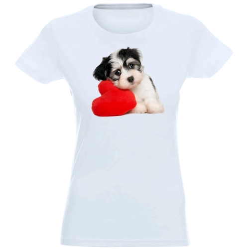 T-SHIRT KOSZULKA DAMSKA NADRUK YORK SERCE