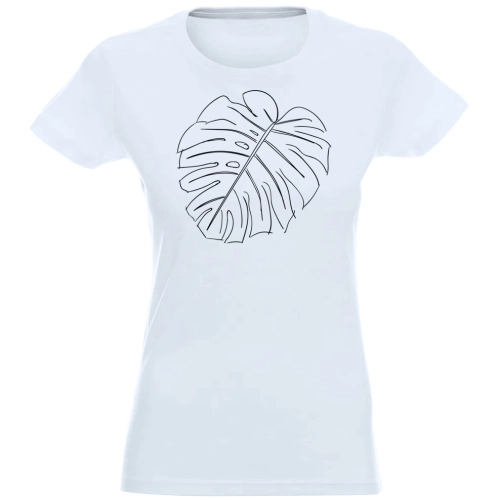 T-SHIRT KOSZULKA DAMSKA NADRUK MONSTERA LIŚCIE