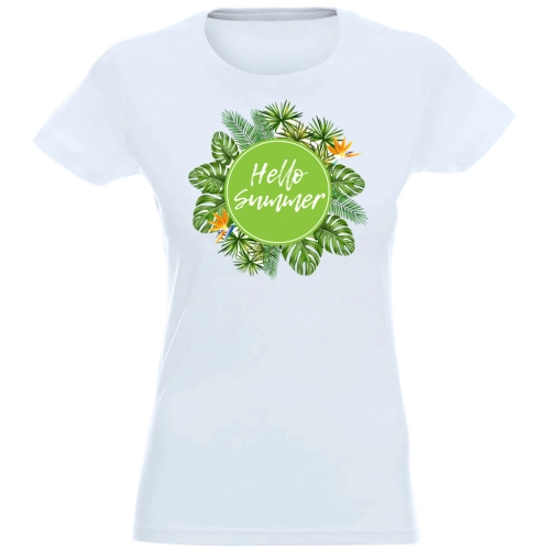 T-SHIRT KOSZULKA DAMSKA NADRUK HELLO SUMMER