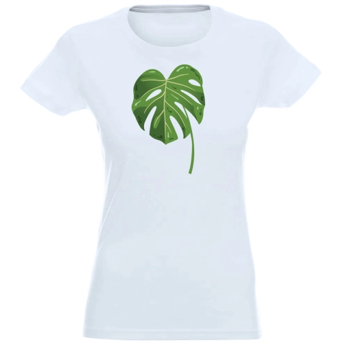 T-SHIRT KOSZULKA DAMSKA NADRUK MONSTERA LIŚCIE