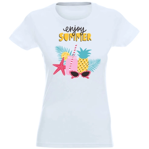 T-SHIRT KOSZULKA DAMSKA NADRUK ENJOY SUMMER