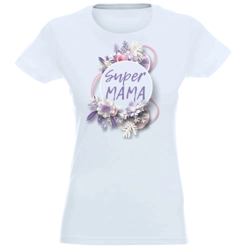 T-SHIRT KOSZULKA DAMSKA NADRUK SUPER MAMA