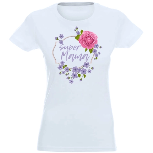 T-SHIRT KOSZULKA DAMSKA NADRUK KWIATY MAMA