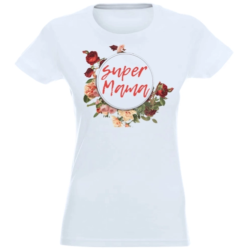 T-SHIRT KOSZULKA DAMSKA NADRUK SUPER MAMA