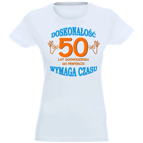 T-SHIRT KOSZULKA DAMSKA PREZENT URODZINY 50 -
