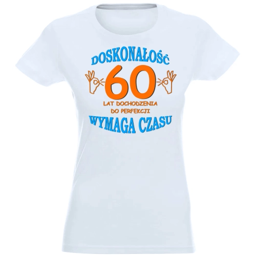 T-SHIRT KOSZULKA DAMSKA PREZENT URODZINY 60 -