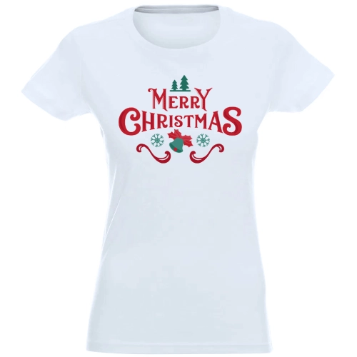 T-SHIRT KOSZULKA DAMSKA ŚWIĄTECZNA NADRUK -