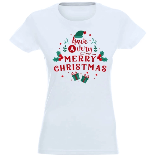 T-SHIRT KOSZULKA DAMSKA ŚWIĄTECZNA NADRUK -