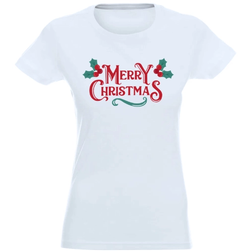 T-SHIRT KOSZULKA DAMSKA ŚWIĄTECZNA NADRUK -