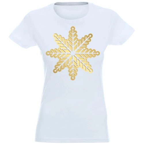 T-SHIRT KOSZULKA DAMSKA ŚWIĄTECZNA ŚNIEŻYNKA -