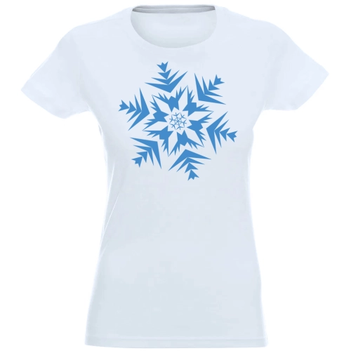 T-SHIRT KOSZULKA DAMSKA ŚWIĄTECZNA ŚNIEŻYNKA -