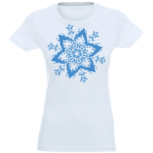 T-SHIRT KOSZULKA DAMSKA ŚWIĄTECZNA ŚNIEŻYNKA -