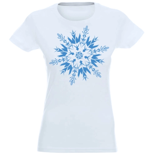 T-SHIRT KOSZULKA DAMSKA ŚWIĄTECZNA ŚNIEŻYNKA -