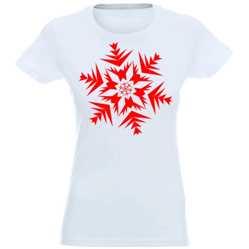 T-SHIRT KOSZULKA DAMSKA ŚWIĄTECZNA ŚNIEŻYNKA -