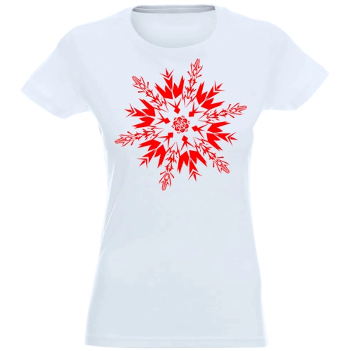 T-SHIRT KOSZULKA DAMSKA ŚWIĄTECZNA ŚNIEŻYNKA -