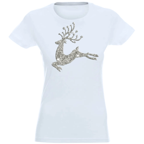 T-SHIRT KOSZULKA DAMSKA ŚWIĄTECZNA RENIFER -