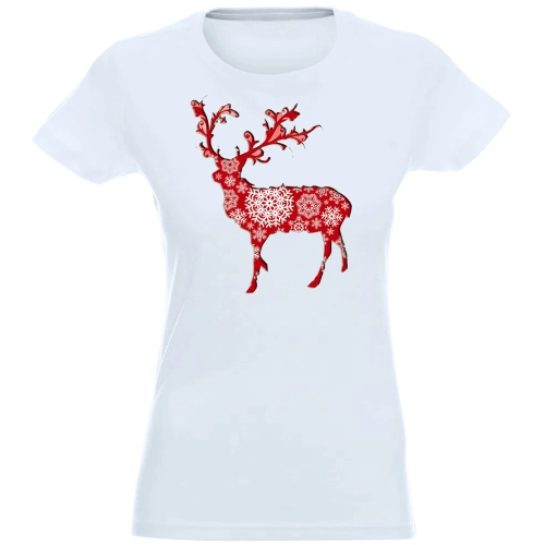 T-SHIRT KOSZULKA DAMSKA ŚWIĄTECZNA RENIFER -