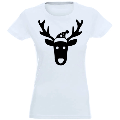 T-SHIRT KOSZULKA DAMSKA ŚWIĄTECZNA RENIFER -