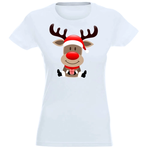 T-SHIRT KOSZULKA DAMSKA ŚWIĄTECZNA RENIFER -