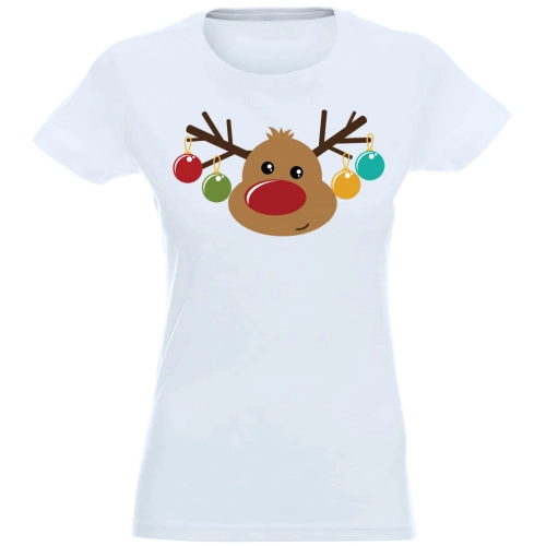 T-SHIRT KOSZULKA DAMSKA ŚWIĄTECZNA RENIFER -