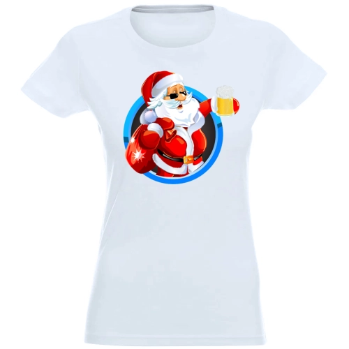 T-SHIRT KOSZULKA DAMSKA ŚWIĄTECZNA MIKOŁAJ -