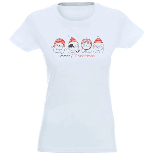 T-SHIRT KOSZULKA DAMSKA ŚWIĄTECZNA NADRUK -