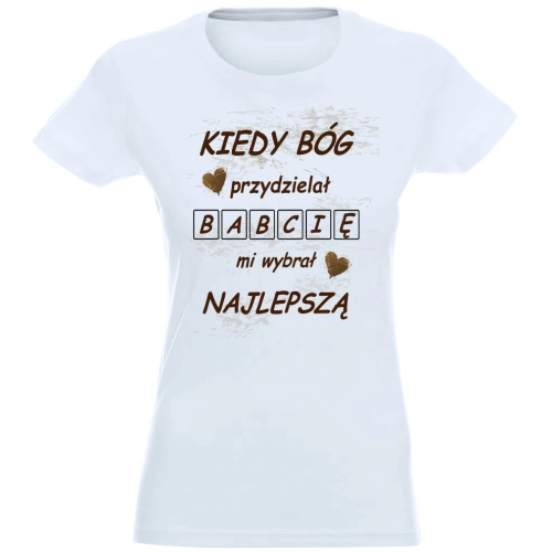 T-SHIRT KOSZULKA DAMSKA NADRUK DLA BABCI -