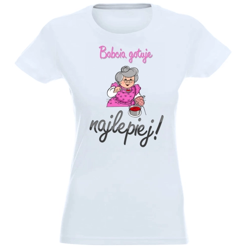 T-SHIRT KOSZULKA DAMSKA NADRUK DLA BABCI -