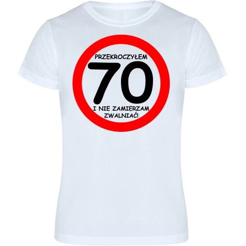 T-SHIRT KOSZULKA MĘSKA PREZENT URODZINY 70 -