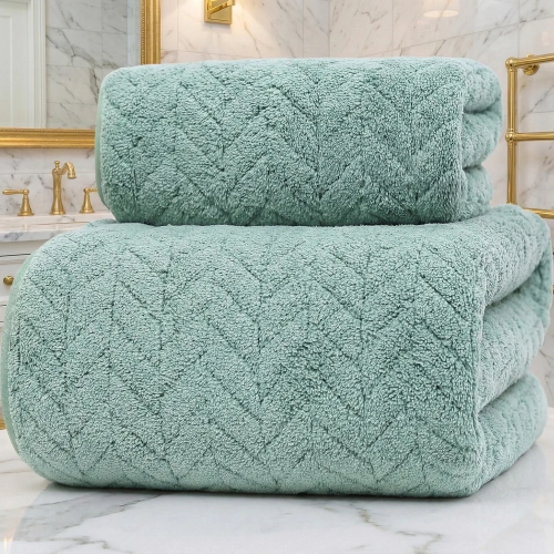 LUKSUSOWY KOMPLET RĘCZNIKÓW KĄPIELOWYCH 70x140cm + 30x75 MIKROFIBRA CHŁONNE