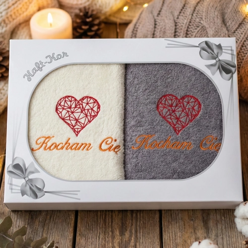 KOMPLET NA PREZENT ZESTAW DWÓCH RĘCZNIKÓW