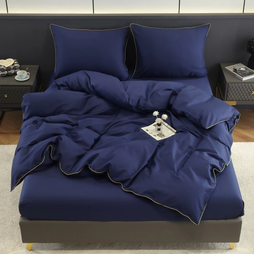 KOMPLET POŚCIELI 100% BAWEŁNA 200X220 Z LAMÓWKĄ GRUBA PREMIUM LAMÓWKA