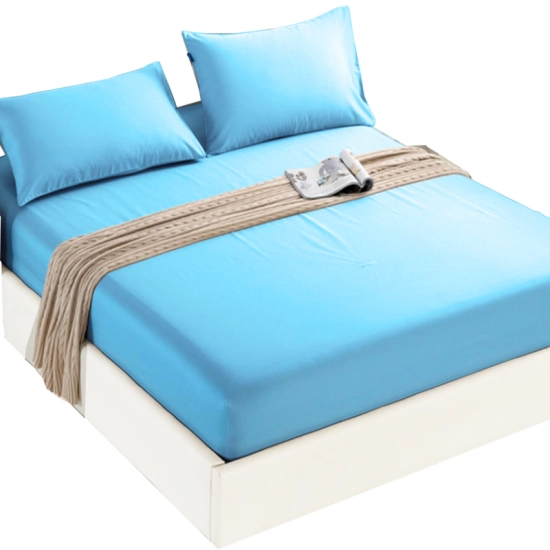 PRZEŚCIERADŁO Z GUMKĄ BAWEŁNIANE 160X200 cm + 25cm BŁĘKIT