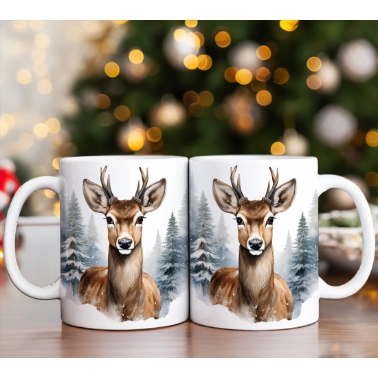 PREZENT ŚWIĄTECZNY ZESTAW KUBKÓW W SKRZYNCE KUBKI MIKOŁAJ RENIFER ŚWIĘTA