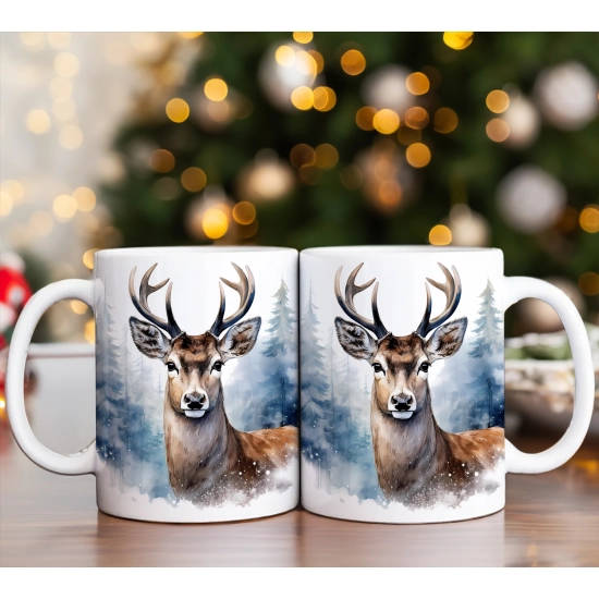 PREZENT ŚWIĄTECZNY ZESTAW KUBKÓW W SKRZYNCE KUBKI MIKOŁAJ RENIFER ŚWIĘTA