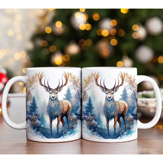 PREZENT ŚWIĄTECZNY ZESTAW KUBKÓW W SKRZYNCE KUBKI MIKOŁAJ RENIFER ŚWIĘTA