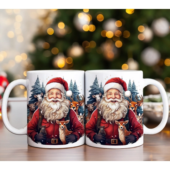 PREZENT ŚWIĄTECZNY ZESTAW KUBKÓW W SKRZYNCE KUBKI MIKOŁAJ RENIFER ŚWIĘTA