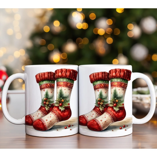 PREZENT ŚWIĄTECZNY ZESTAW KUBKÓW W SKRZYNCE KUBKI MIKOŁAJ RENIFER ŚWIĘTA