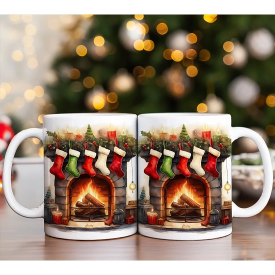 ŚWIĄTECZNY KOMPLET KUBKÓW 330ml NA PREZENT MIKOŁAJ ZESTAW ŚWIĘTA MIKOŁAJ