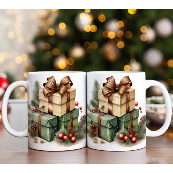 ŚWIĄTECZNY KOMPLET KUBKÓW 330ml NA PREZENT MIKOŁAJ ZESTAW ŚWIĘTA MIKOŁAJ