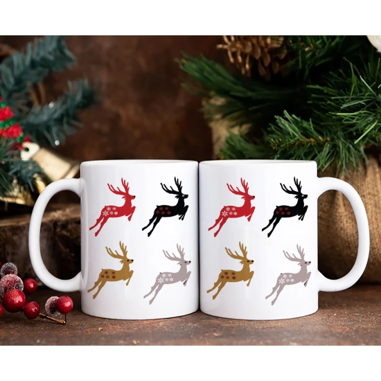 PREZENT ŚWIĄTECZNY ZESTAW KUBKÓW W SKRZYNCE KUBKI MIKOŁAJ RENIFER ŚWIĘTA